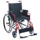 Colored Frame Affordable Manual Folding Wheelchair Solid Rear Front Casters