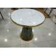 Stainless Steel Nordic 70cm Round White Marble Side Table