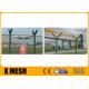 High Security 3D V Mesh Metal Mesh Fencing Green Powder Coated For Airport Fields