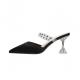 8808-3 Korean Fashion Pointed Toe Shallow Mouth High Heels, One Word With Rhinestones, Women'S Sandals, Stiletto Heels,