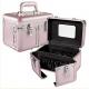 Customized Makeup Artist Organizer Case With Tiered Trays For Dresser KL-MC308