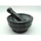 Black Stone Mortar And Pestle , Marble Mortar And Pestle Set Round Shape