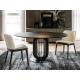 Modern Ceramic Sintered Stone dining Table Black Round Italian Marble Top Dining Table
