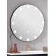 Round Anti Fog Modern LED Bathroom Mirrors Adjustable Brightness
