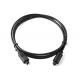Black Toslink Optic Audio Cable Inserted Core Plastic Head 2.2mm Outer Diameter