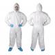 Anti - Oil White Breathable Disposable Coveralls Safety For Food Processing
