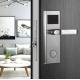 Brushed Stainless Steel Half Automatic Handle Door Lock Smart RFID Card Hotel Management Software TT Lock Optional