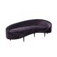 2018 new design french modern event wedding furniture sofa purple velvet fabric sofa