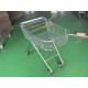 Retail Supermarket Shopping Trolley Cart with customized logo and 5 inch swivel flat casters