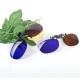 Metal Tea and blue Acryl filter lens 3D Glasses DL-A22TB