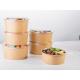 Customized Kraft Paper Bowls , Single Wall Strong Paper Bowls Packing Food