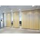 Wooden Surface Folding Operable Partition Walls For Office With Sliding Doors