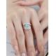 High Clarity Fancy Diamond Rings Blue Cushion Cut Wedding Ring