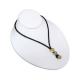 Small White Flat Necklace Holder Stand , Long Necklace Stand Value Leatherette