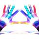 Party Christmas Illuminated LED Light Up Gloves With 5 Colors 6 Modes