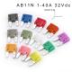 Rapid Melting Automotive Blade Fuse AB11N 1A2A3A4A5A7.5A10A15A20A25A30A35A40A 58Vdc for Motor Vehicles Boat Trailers