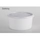 Round Shape White Kraft Paper Aluminium Foil Inside PE Coated Bowl Food Packaging