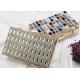 Metalic Acrylic Small Clutch Bags With Luxury Multi Color Crystal Front