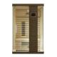 Solid Wood Ceramic Home Infrared Sauna Room with Color Therapy LED