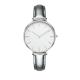 Silver color leather strap ladies stainless steel watches oem watch manufacturer