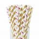 Customized Printed Metallic Paper Straws Used In Birthday Holiday Celebrations