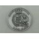 Zinc Alloy Police Badge 3D Antique Silver Plating 45 mm OEM