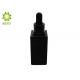 Leak Proof Matte Black Glass Empty Cosmetic Bottles 1 OZ For Essential Oil / Serum