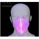 Sound Activated LED Light Up Mask , Mini Light Pink Masquerade Masks