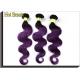 Purple Color  Soft 14 Inch Brazilian Virgin Hair Body Wave For Wedding