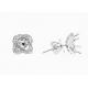 14K White Gold Semi Mount Jewelry Earring With 0.68ct 1.5mm Natural Diamonds