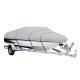 All Weather Protection Waterproof Boat Cover 22' - 24' L Sleek Light Grey Color
