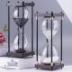 Black 30 Minute Hourglass Sand Timer Custom Logo For Business Gift