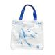 Full Printing Cross Stitched PP Woven Shopping Bag with Mesh Pocket