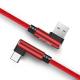 FOCUSES Curve Port USB 2.0 Type C Cable Right Angled USB C Cable