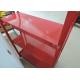 Promotion Display Convenience Store Shelving Red Colour Customized Logos Small Size