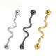 Industrial Seismic Wave 14g Barbell Ear Piercing 5mm Ball 38mm long Body jewelry Ear Barbell jewelry