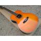 Orange color 28 Style classic acoustic guitar,Solid Spruce top,Abalone inlays Ebony Fretboard OM body acoustic Guitar