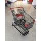 125 L Supermarket Shopping Trolley With 4 Swivel Flat Casters , 941 X 562 X 1001mm