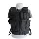 Comfortable Protective Black Vest with multiple Pouches for Body and Equipment Fabric