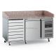 Stainless Steel Pizza Refrigerated Table Bench Buffet Salade Refrigerator Prep Pizza Counter Chiller