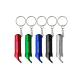 Custom popular cheap personalized promotion gift anodized small led keychain light beer bottle opener key ring