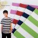 Durable And Skin-Friendly Healthy Breathable Striped Knit Fabric For T-Shirt