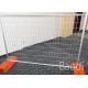 No Digging Required Temporary Mesh Fence With Plastic Feet / 360° Welded Tubes