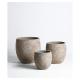 Modern Round Shape Weather Resistant Indoor Outdoor GRC Planter Pots With Drainage Hole