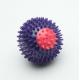 Purple Squeak TPR Dog Toy Plastic Spiky Rubber Ball Pet Spiky Ball