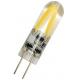 led G4 1.5w 12v Ac/Dc  cob silicone with glass tube 120-140 lumen Ra>70 2 years warranty Crystal lamp used  new style