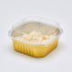 Gold Disposable Aluminium Foil Food Container Tin Foil Food Trays Turkey Baking Pans With Plastic Heat Seal Lid