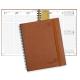 100GSM Paper Academic Weekly Planner With Brown Vegan Leather Cover