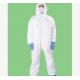 Medical Hooded Disposable Coveralls White Disposable Chemical Suit