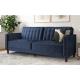 Express Services Minimalist loveseat 2seater Reversible hand-assembled blue couches recliner sofa bed set